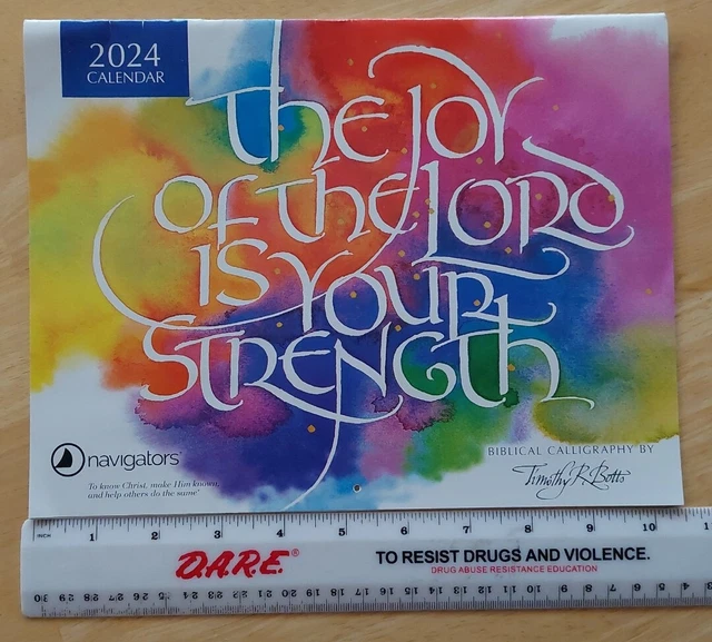 NAVIGATORS 2025 WALL Calendar Biblical Scripture Verse Timothy Botts