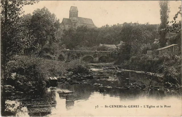 CPA St-CÉNERI-le-GÉREI - L'Eglise et le Pont (138570)