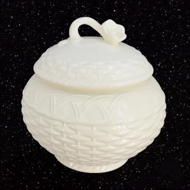 Mikasa Country Manor Cream And Sugar Ceramic White Basket Weave Malaysia Set 2 3