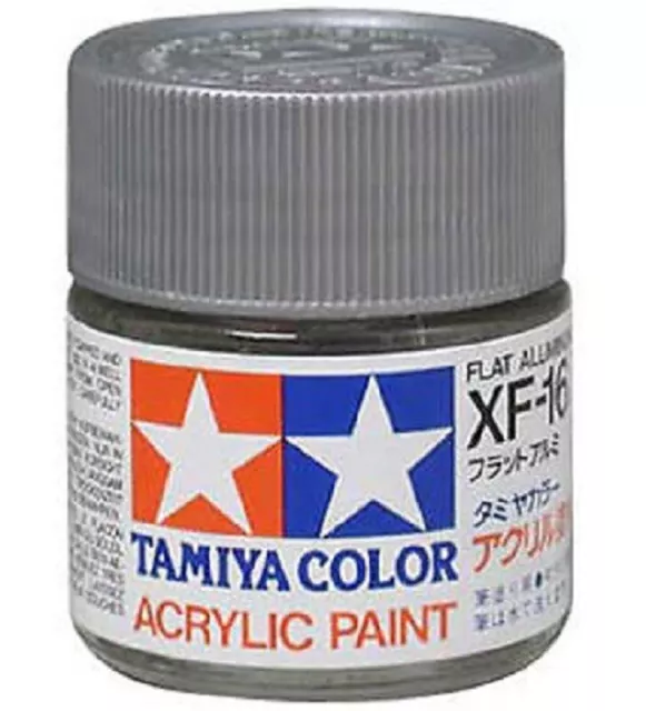 TAMIYA ACRYLIC PAINT 10 ml. - XF16 FLAT ALUMINIUM