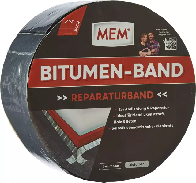 MEM Bitumen-Band, Selbstklebendes Dichtungsband, Uv-Beständige Schutzfolie, Stär