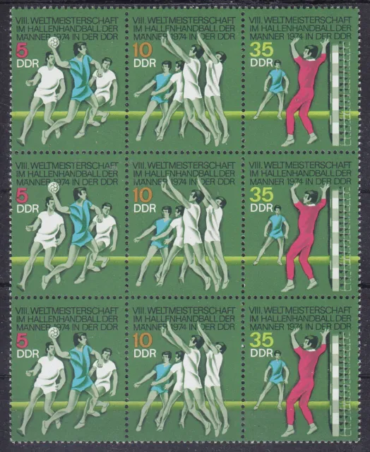 Briefmarken DDR Mi Nr. 1928-30 Handball - WM 1974 **