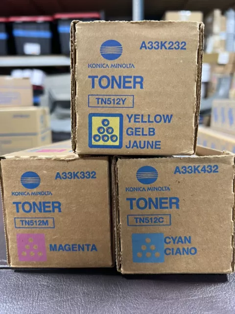 Konica Minolta Toner- NEW genuine TN512 Set