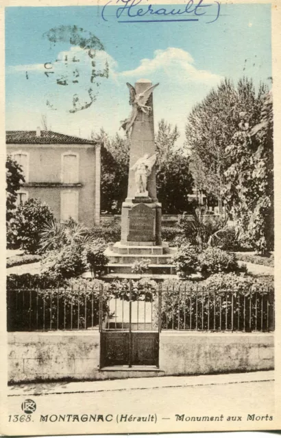 Carte MONTAGNAC Monument aux Morts