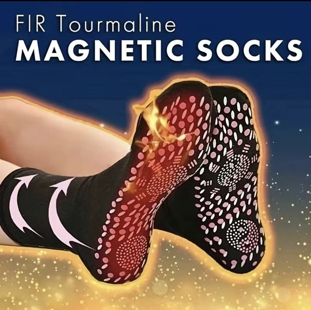 Self Heating Tourmaline Magnetic Therapy Health Socks Infrared Foot Pain Warmth