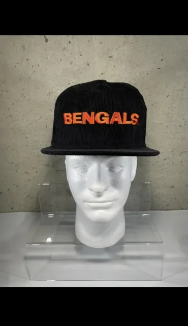 NWOT 80's NFL Starline Cincinnati Bengals Embroidered Corduroy Snapback Hat Cap