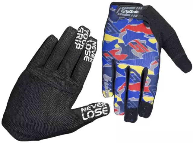 GripGrab Rebel Rugged FF Bike Gloves Blue Camo 2021 Large