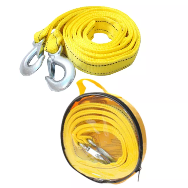 TOW ROPE WITH Hooks Yellow Recovery Strap Truck Tow Rope Tow Truck £19.55 -  PicClick UK