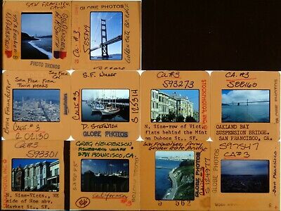 LV3-597 80s SAN FRANCISCO GOLDEN GATE & MISC 10PCS LOT ORIG 35MM COLOR SLIDES