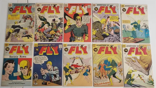 ADVENTURES OF THE FLY (1959) #1-10 ARCHIE ADV. COMIC FULL RUN LOT Jack Kirby