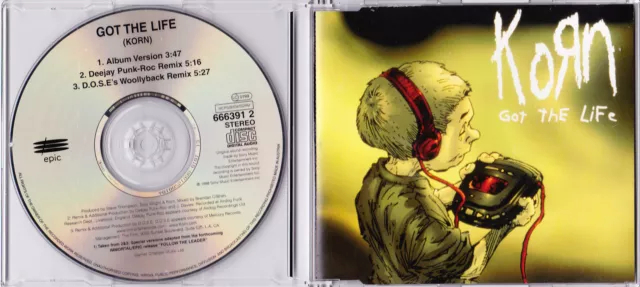 Korn - Got The Life - Scarce UK 3 track CD 1