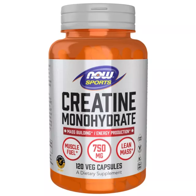 NOW Foods Creatine Monohydrate 750 mg 120 Veg Capsules