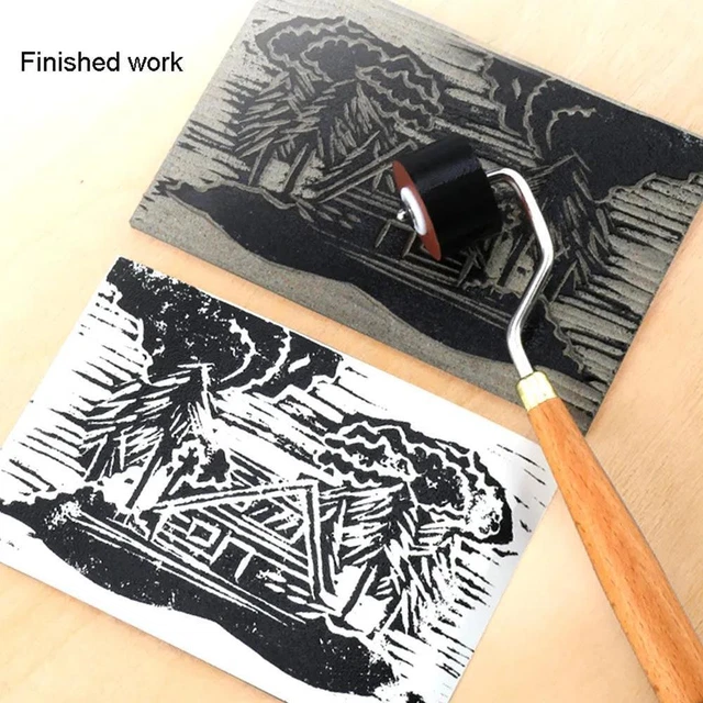 1/3X ROLLER RUBBER Brayer Stamping Rollers Ink Printmaking Printing