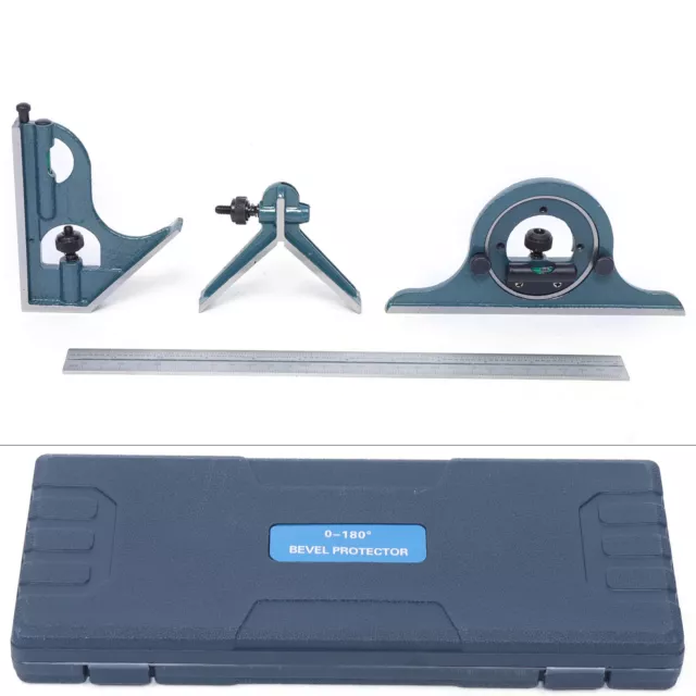 180° Combination Square Set With Square Center And Reversing Protractor Uk