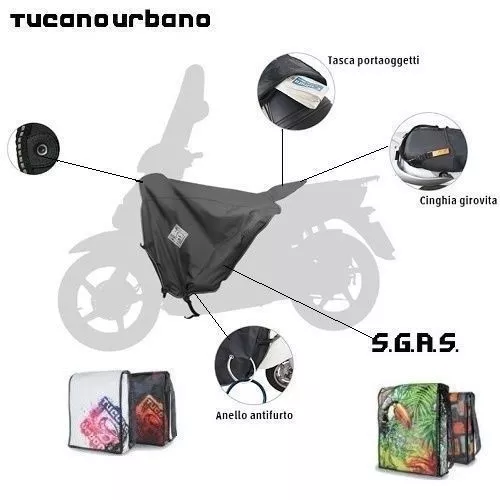 Coprigambe Tucano Termoscud R188Pro-X Impermeabile Per Suzuky Burgman 400 2017
