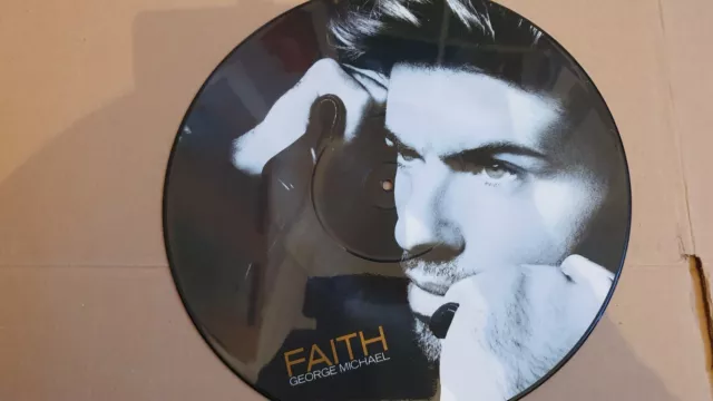 George Michael  FAITH / HAND TO MOUTH  12" PICTURE DISC NEAR MINT