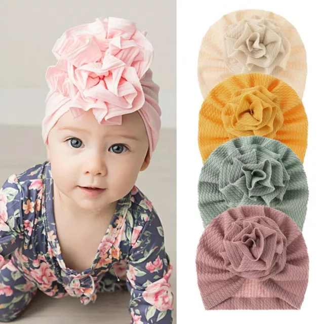 Flower Baby Girl Hat Newborn Turban Infant Bonnet Baby Hat for Girls Beanie Hats