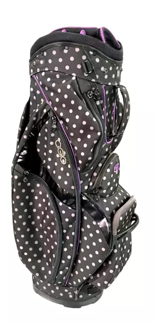 OGIO Majestic 15-Way Golf Cart Bag Black w/Gray Polka Dots  Women’s