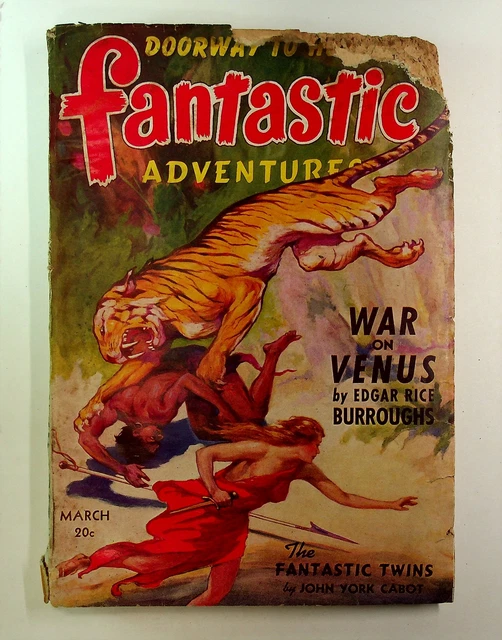 Fantastic Adventures Pulp / Magazine Mar 1942 FR/GD 1.5