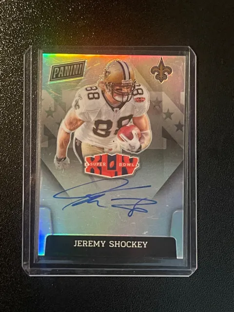 2022 Jeremy Shockey Panini Super Bowl XLIV On Card Auto New Orleans Saints