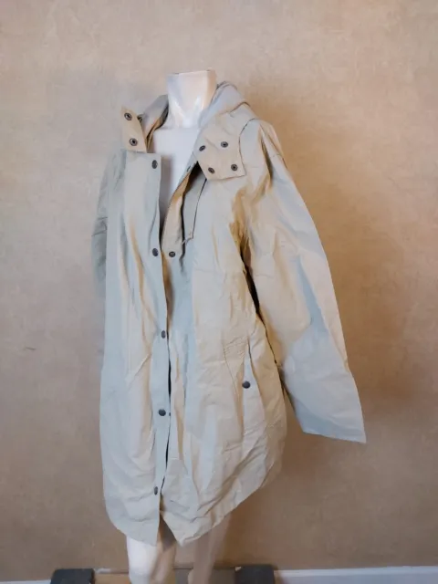 Style & Co Women's Coat Draped Trench Belted Coat Beige/Khaki Size XL NWT R12E1