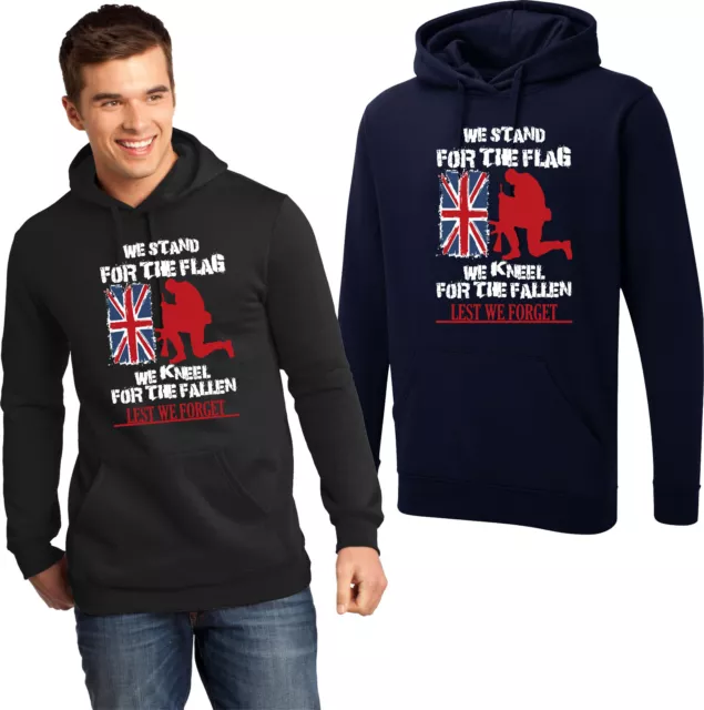We Stand For The Flag Hoodie Lest We Forget Remembrance Day Unisex Gift Hood Top