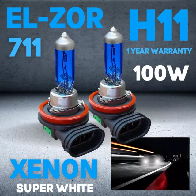 H11 100w Xenon Super White Hid Headlight Front Fog Lamp Light Bulbs 711 PGJ19-2