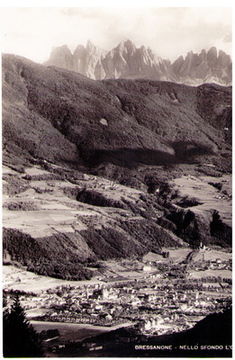 BOLZANO NELLO SFONDO L'ODLE CARTOLINA TRENTINO ALTO ADIGE BRESSANONE 7955 
