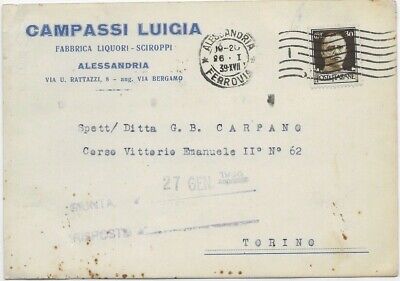 Postal de la compañía Pasquale Castelli en Carpano en Turín 1936 