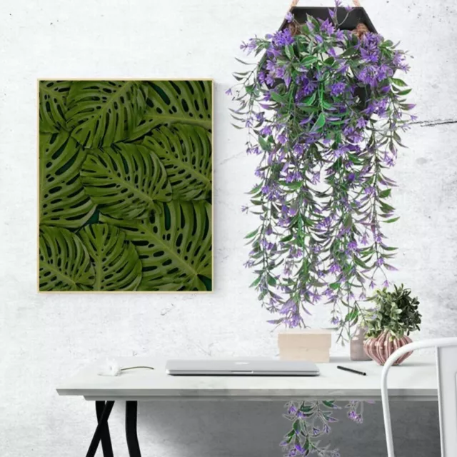 2x Artificiel Suspendues Plantes Artificielles Ivy Feuilles Vigne Fleurs 3