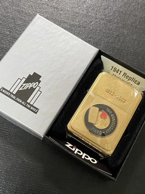Zippo 2016 70th Anniversary 1932-2002, 1941 Replica Oil Lighter with Box Unfired