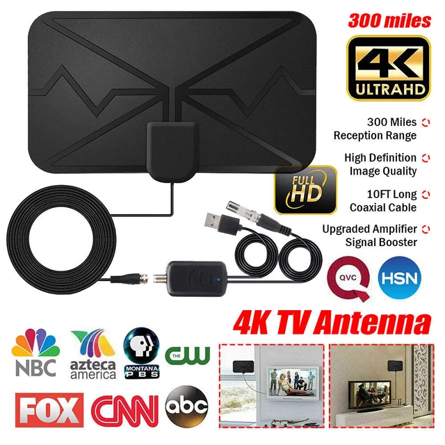 1080P Digital 300 Mile Range Antenna TV HD Skywire 4K Antena Digital Indoor HDTV