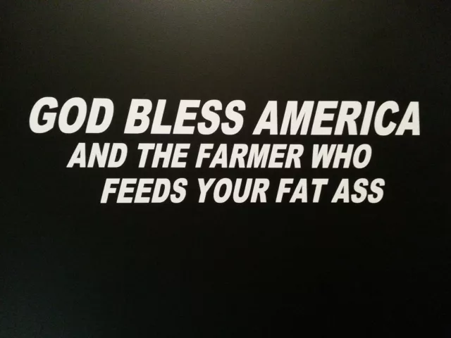 God Bless America And The Farmer Decal ** For Ford Toyota Chevy Dodge Jeep
