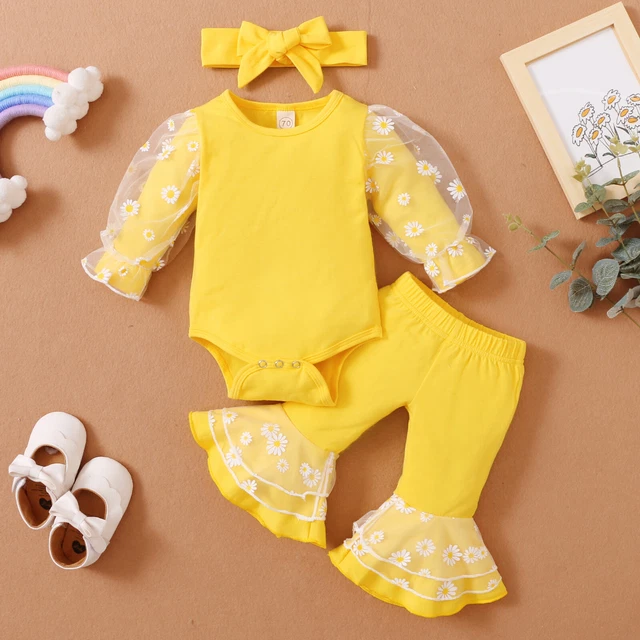 Tuta romper neonate pantaloni floreali fascia abiti set abiti 10
