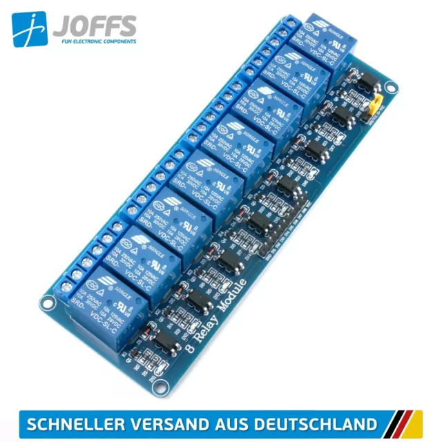 8-Kanal 12V Relais Modul mit Optokoppler (8Ch Relay Module Active-Low)