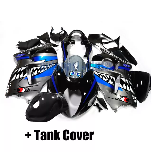 Gray Shark Fairing Kit + Tank Cover For Suzuki Hayabusa GSX1300R 1999-07