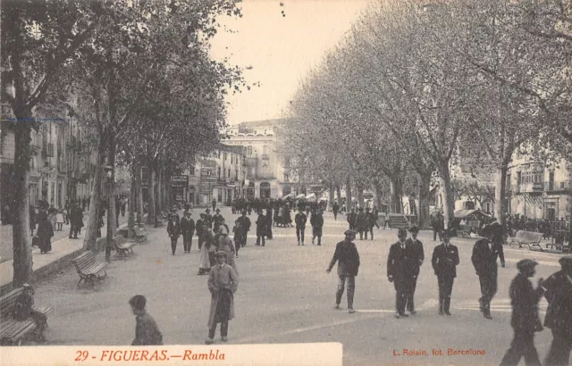 Cpa Espagne Figueras Rambla