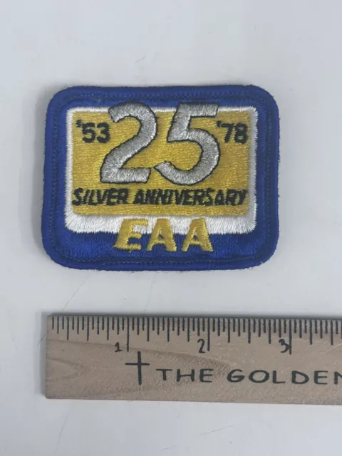 Vintage 25th Anniversary 1953-1978 EAA Experimental Aircraft Association Patch