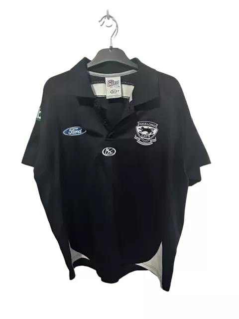 Geelong Cats Polo Shirt Mens Size Medium M Onfield Team Gear AFL