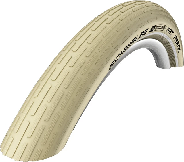 Schwalbe Fat Frank Wire 26 x 2.35" White/Reflex Mountain Bike Tyre