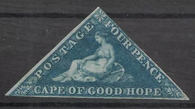 Cape Of Good Hope 4d Blue Triangle Unused Very Fine