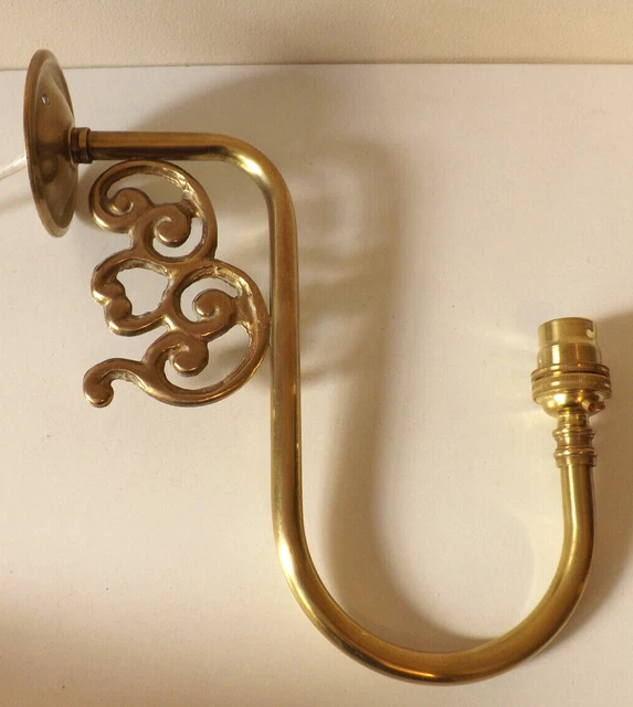 Vintage Brass Wall Light Fitting .