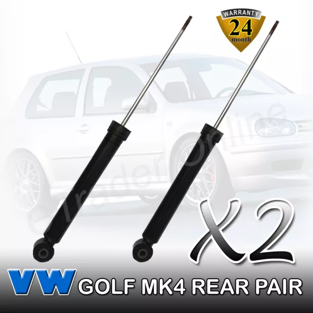 Vw Golf Mk4 Rear Shock Absorbers New 1998-2006 Shocks Shockers Dampers Pair 1.6