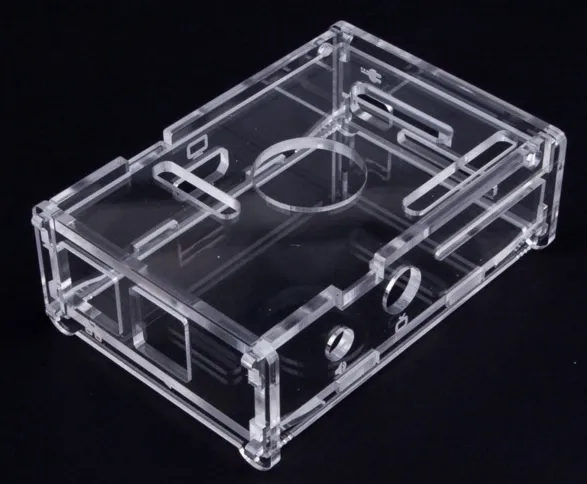2x Raspberry Pi trasparente trasparente acrilico Case Shell Computer Box kit