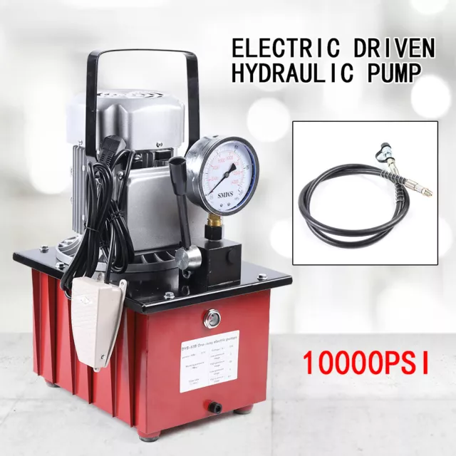 Electric Hydraulic Pump 750W Single Acting Manual Valve 10000 PSI 7L 1400 r/Min