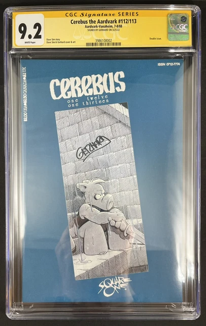 Cerebus the Aardvark #112/113 CGC 9.2  7-8/88 3986108002 - signed by Gerhard