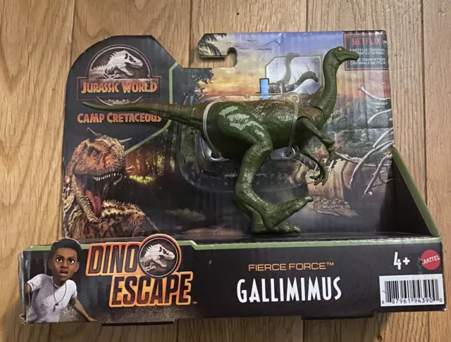 JURASSIC WORLD GALLIMIMUS Figure Camp Cretaceous DIno Escape Fierce ...