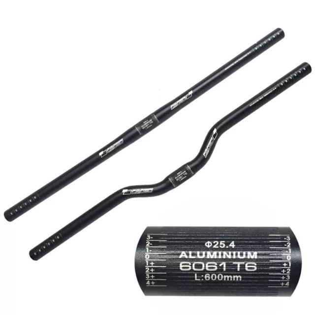 Riser Bar Lenker Alu Fahrrad MTB Fahrradlenker 25,4mm, 600mm schwarz DE