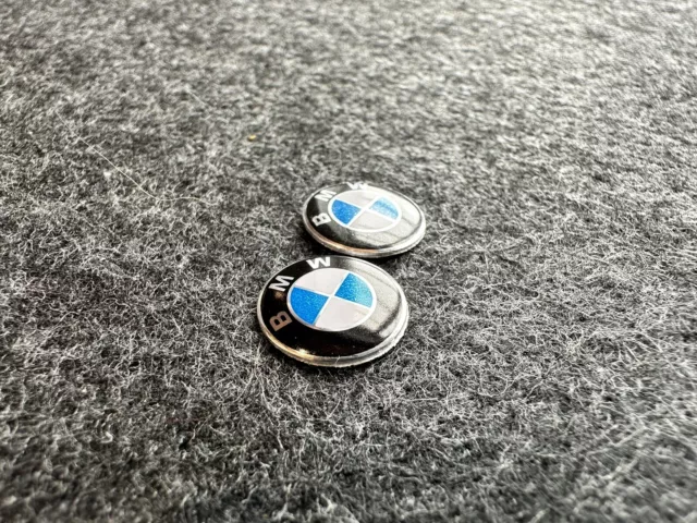 2x BMW Schlüssel Aufkleber Sticker Emblem Logo - 14 mm