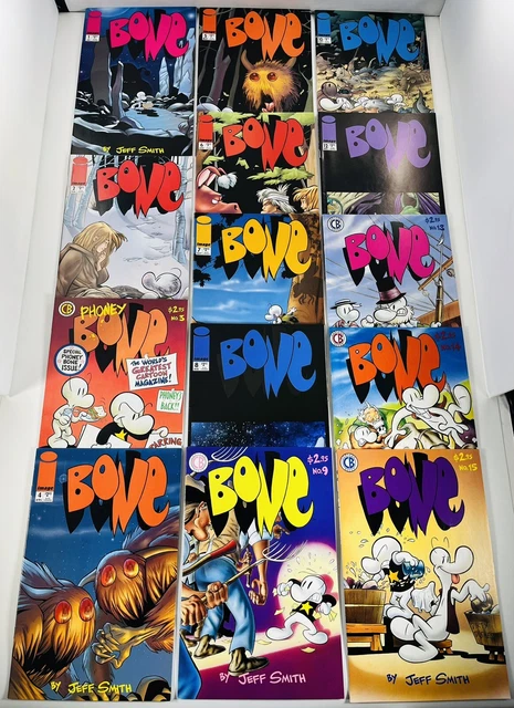 Lot Of 57 Bone #1-55 Complete Set (-7) + Mini /1 Shots Jeff Smith Image Cartoon